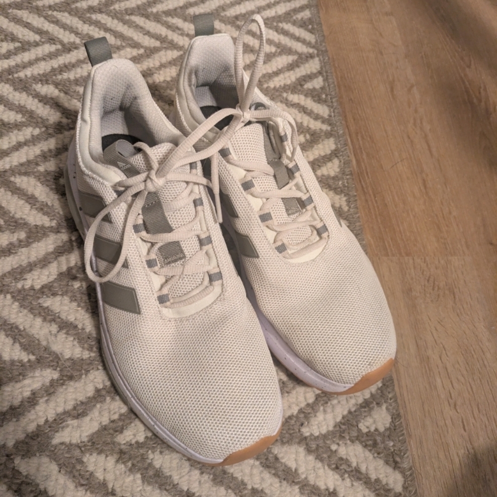 Adidas White and Green Sneakers